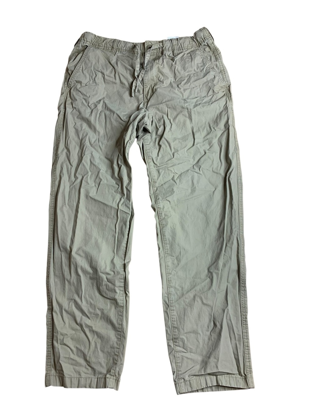 H&M Khaki Tan Relaxed Fit Cotton Joggers Pull-On Chino Pants - Size Small